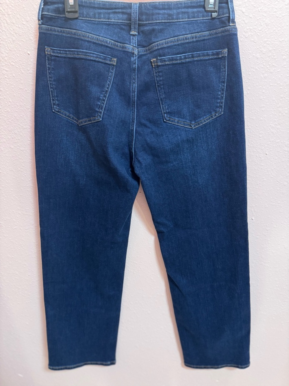 Quince Women's Dark Indigo Cropped Stretch Jeans - Picture 4 of 5